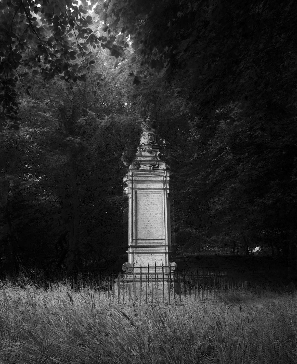 The Sand Drift monument erected in 1738, Tibirke Tisvilde, Denmark.